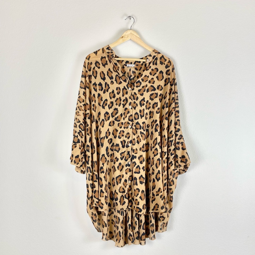 Free People Cheetah Tunic Top M - XXL